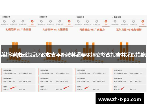 莱斯特城因违反财政收支平衡被英超要求提交整改报告并采取措施 莱斯特城因违反财政收支平衡被英超要求提交整改报告并采取措施